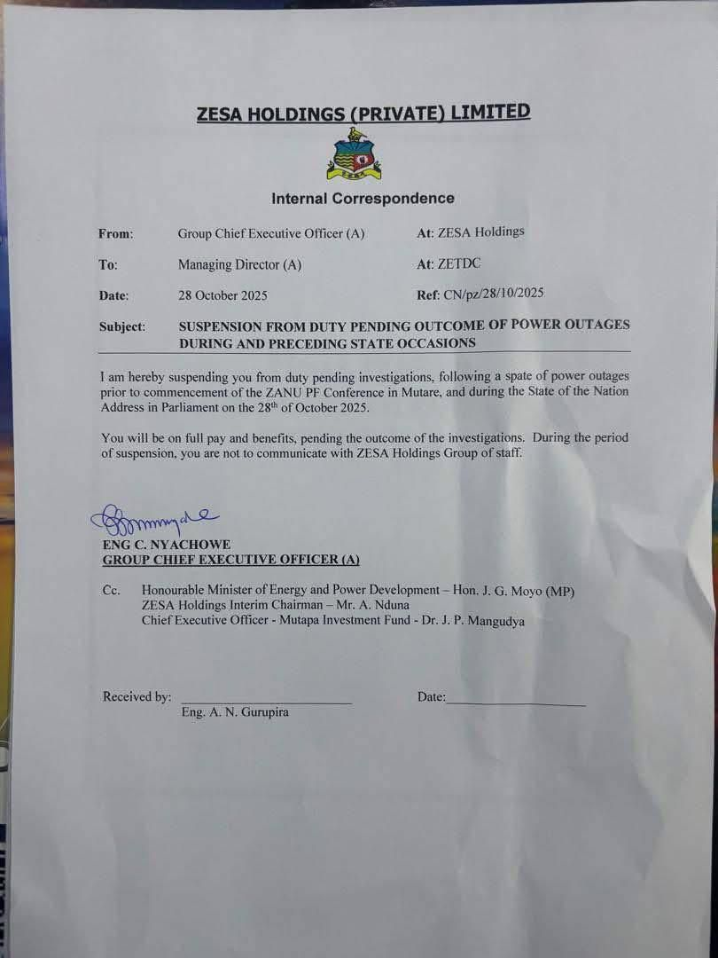 ZIMBABWE LEFT IN THE DARK AS ZANU PF’S FAILURES GROW LOUDER